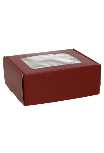 Geschenkdoos Vista Venster Bordeaux 20.5x16x8cm 100stuks