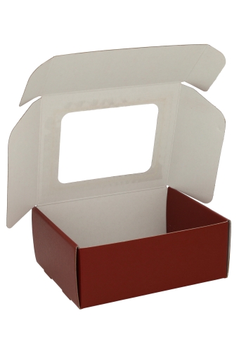 Geschenkdoos Vista Venster Bordeaux 20.5x16x8cm 100stuks