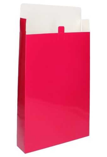 2 HALEN & 1 BETALEN Kadodozen Sluitklepje Fuchsia Glans 26x6x37cm 10st