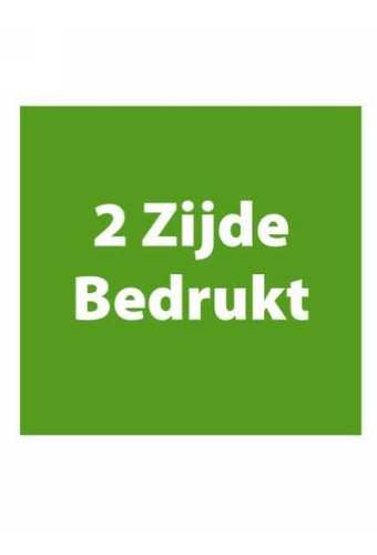 2 zijde bedrukking van deze verpakking