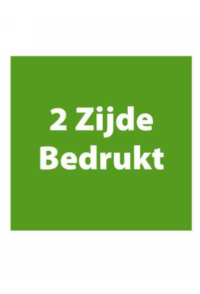 2 zijde bedrukking van deze verpakking