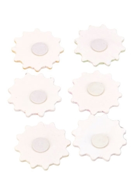 AKTIE Decoplakkers Houten Bloemetjes Assortie Met Plakker 100stuks
