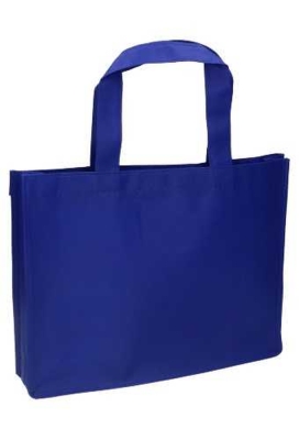 AKTIE Draagtas Monza Nonwoven Bigshop Blauw 35x8x25cm 100stuks