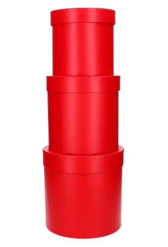 AKTIE LUXE KANT & KLARE Flowerbox Latemar Rood Medium Rond Set van 3st