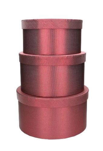 AKTIE LUXE KANT & KLARE Flowerbox Latemar Rood Metallic Rond Set 3st
