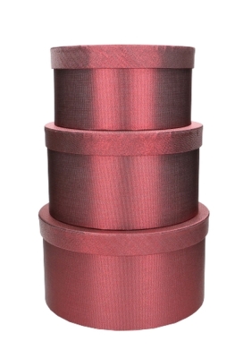 AKTIE LUXE KANT & KLARE Flowerbox Latemar Rood Metallic Rond Set 3st