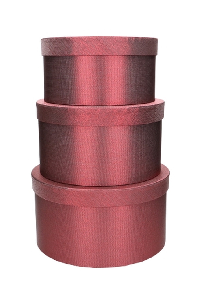 AKTIE LUXE KANT & KLARE Flowerbox Latemar Rood Metallic Rond Set 3st