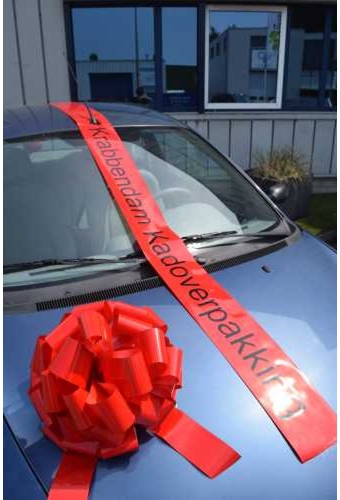 Autostrikken Groot Padova Gelakt Rood d35+17cm Hoogte 22cm.