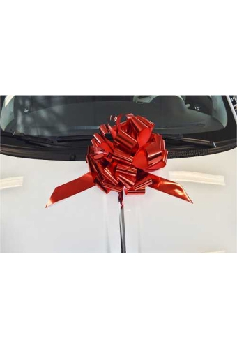 Autostrikken Groot Padova Metallic Rood d35+17cm Hoogte 22cm.