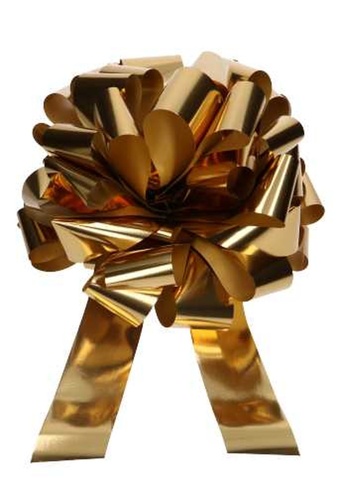 Autostrikken Groot Padova XL Metallic Goud d40+22cm Hoogte 28cm.