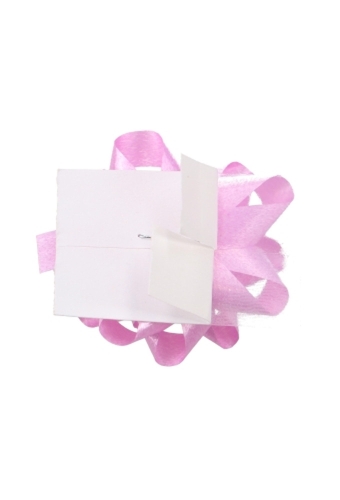 Baby Mini Bows Strik Rond 35mm Baby Roze Met Plakker 100stuks