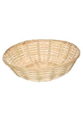 Bamboemanden Broodmand bamboe dicht rond 30x9cm 30stuks
