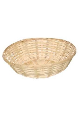 Bamboemanden Broodmand bamboe dicht rond 30x9cm 30stuks