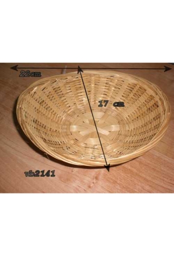 Bamboemanden Broodmand bamboe ovaal dicht 22x17x7cm 40stuks