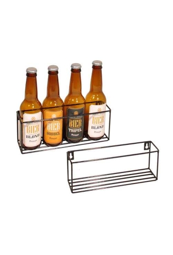 Bierverpakking Bierrek Zwart 24.5x6.3x9cm 4 flesjes 9stuks