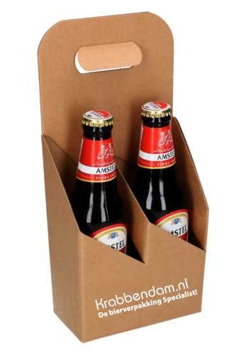 Bierverpakking Draagdoos Brugge Kraft voor 2 flesjes 33cl 10stuks