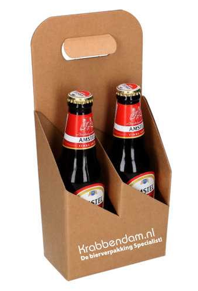 Bierverpakking Draagdoos Brugge Kraft voor 2 flesjes 33cl 10stuks
