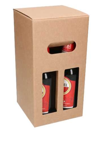 Bierverpakking Draagdoos Nordhorn Kraft voor 4 flesjes 33cl 10stuks