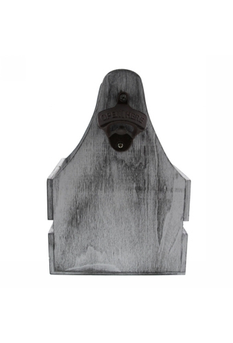 Bierverpakking Vierkante 4 Fles & Flesopener grijs 21.5x19.5x27cm 12st