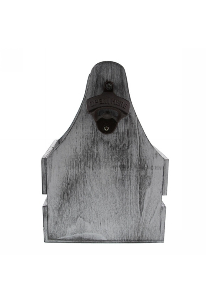 Bierverpakking Vierkante 4 Fles & Flesopener grijs 21.5x19.5x27cm 12st