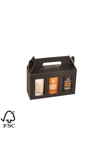 Bierverpakking Zwart Voor 3x 33cl Blikjes FSC® 50stuks