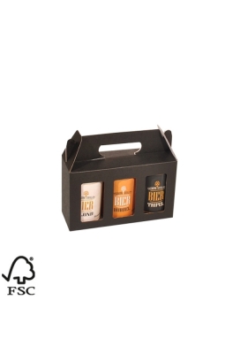 Bierverpakking Zwart Voor 3x 33cl Blikjes FSC® 50stuks