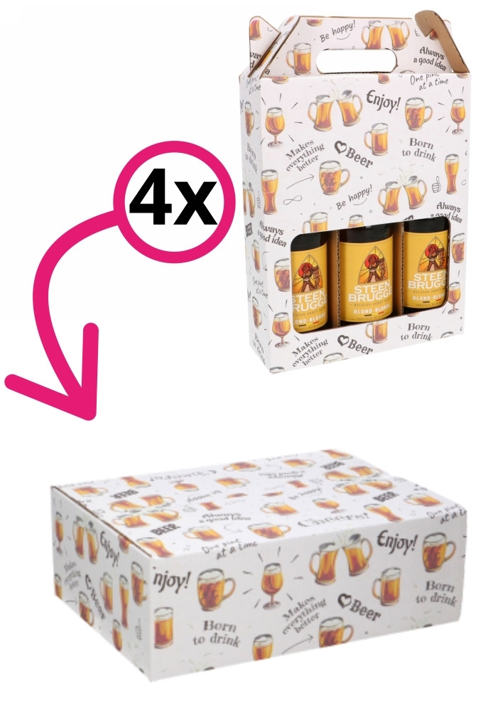 Bierverzenddozen Cheers Beer 39x29x13cm 15stuks