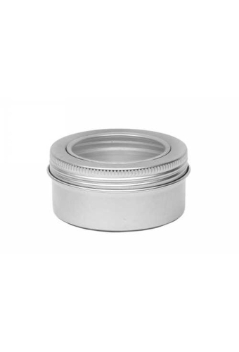 Blikken Aluminium & Schroefdeksel Venster 80ml r6.8x3.3cm 48stuks