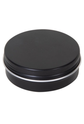 Blikken Aluminium Zwart & Schroefdeksel 60ml r6.8x2.5cm 48stuks