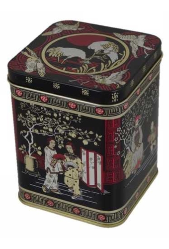 Blikken Black jap Square large 200gram 8.8x8.8x11.3cm 12stuks
