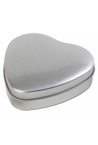 Blikken Blanco Hart 9.5x9.5x3.1cm 12stuks Kadoverpakkingen