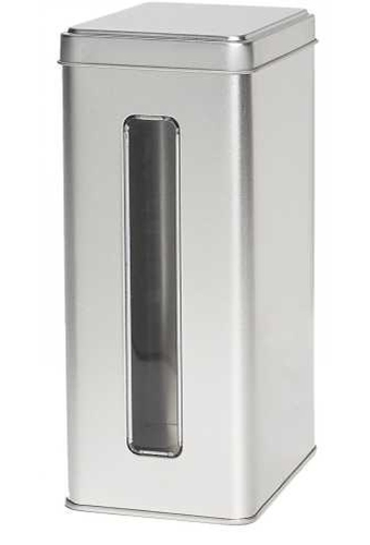 Blikken Blanco Met Venster 11x7.3x17.8cm 12stuks
