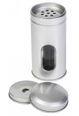 Blikken Blanco Met Venster Met 3 Deksel r5x10.5cm 24stuks