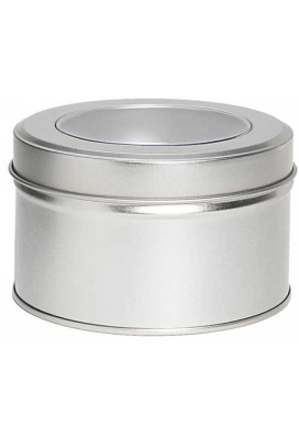 Blikken Blanco Met Venster Rond 10.7x6.5cm 12stuks