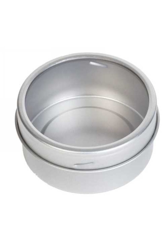 Blikken Blanco Met Venster Rond 6.5x3cm 12stuks
