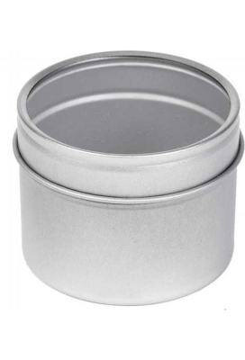 Blikken Blanco Met Venster Rond Smal r6x4.5cm 24stuks