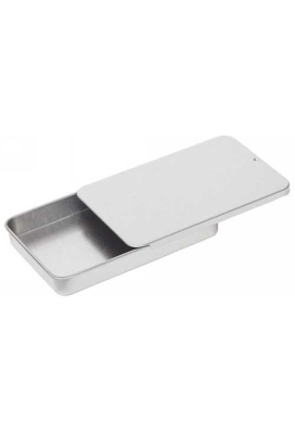 Blikken Blanco Rechthoekig 10x6.5x1.3cm 24stuks