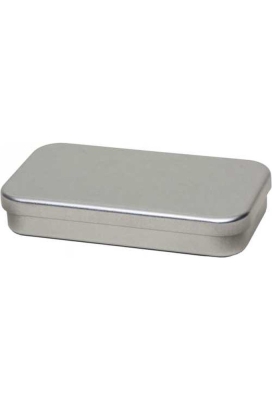 Blikken Blanco Rechthoekig Pillendoosje 14x7.5x2.5cm 24stuks