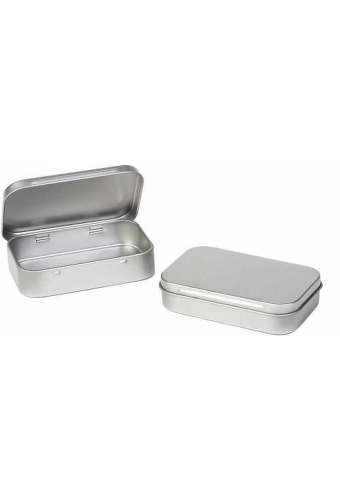 Blikken Blanco Rechthoekig doosje 9.5x6x2.1cm 48stuks