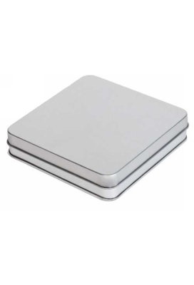 Blikken Blanco Vierkant 12x12x2.5cm 12stuks