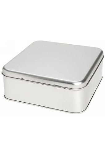 Blikken Blanco vierkant 16.7x16.7x6.5cm 12stuks