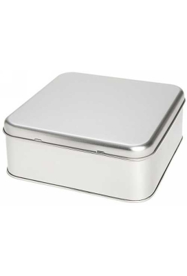 Blikken Blanco vierkant 16.7x16.7x6.5cm 12stuks
