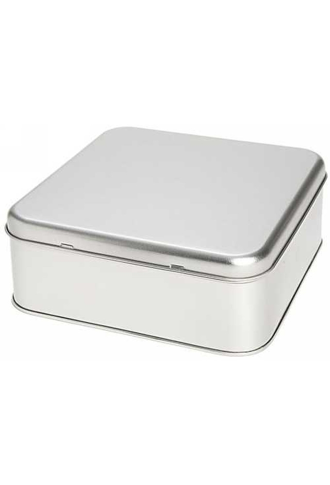 Blikken Blanco vierkant 16.7x16.7x6.5cm 12stuks