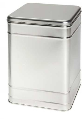 Blikken Blanco vierkant 16.9x16.9x25.5cm 6stuks