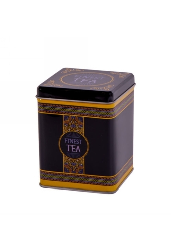Blikken Finest Tea vierkant 100gram 7.5x7.5x9.5cm 12stuks