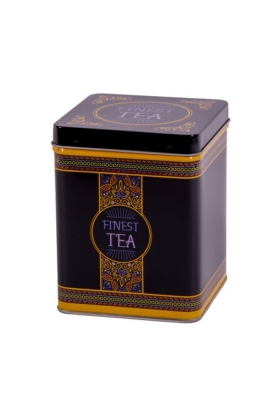 Blikken Finest Tea vierkant 200gram 8.8x8.8x11.3cm 12stuks