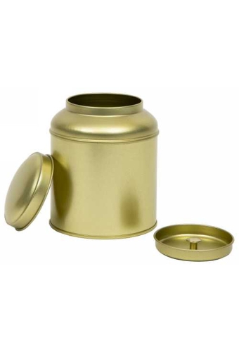 Blikken Goud Blanco Rond r10x13cm 12stuks Met Extra Deksel
