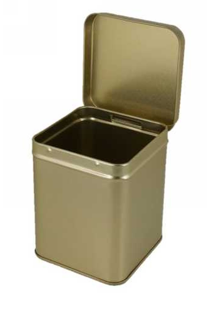 Blikken Goud Design Square large 200gram 8.8x8.8x11.3cm 12stuks