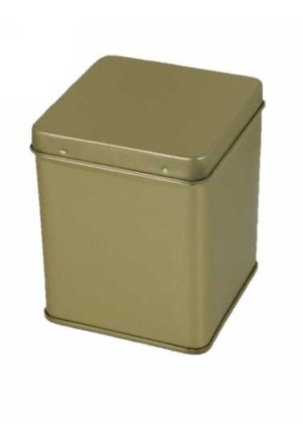 Blikken Goud Design Square medium 100gram 7.5x7.5x9.5cm 12stuks