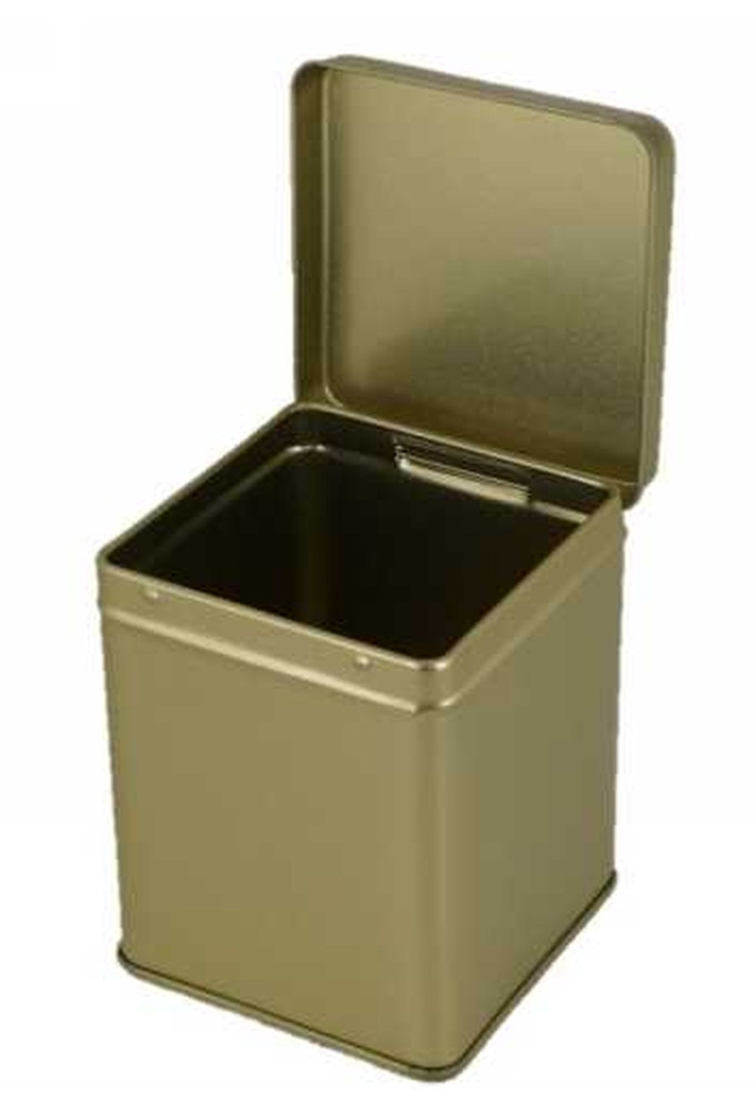 Blikken Goud Design Square medium 100gram 7.5x7.5x9.5cm 12stuks